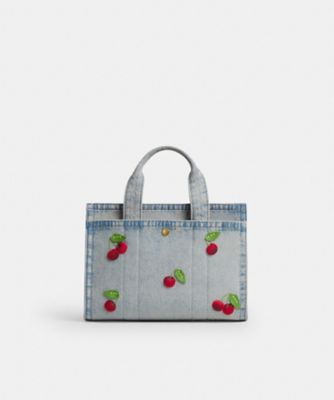 COACH ボディバッグ　ウエストバッグ　91066　Cロゴ　花柄　希少 カーゴ トート バッグ 26・チェリー エンブロイダリー | COACH